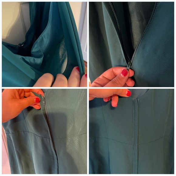 Vow’d emerald green spaghetti strap formal dress w/sewn-in padding *rare find* - Picture 3 of 9